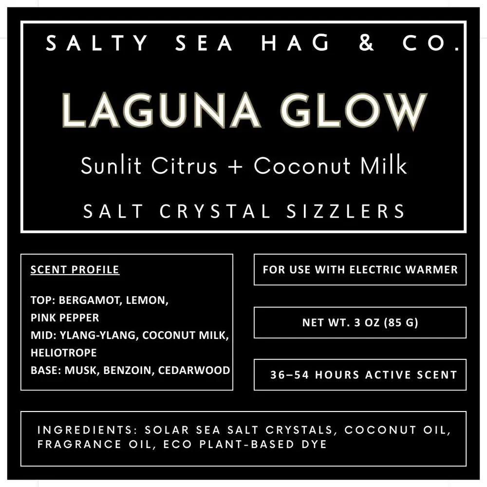 Laguna Glow Salt Crystal Sizzlers | Sunlit Citrus + Coconut Milk Scent